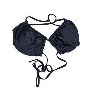 NWT | Sports Illustrated | Onyx Black Triangle String Bikini Top | Large